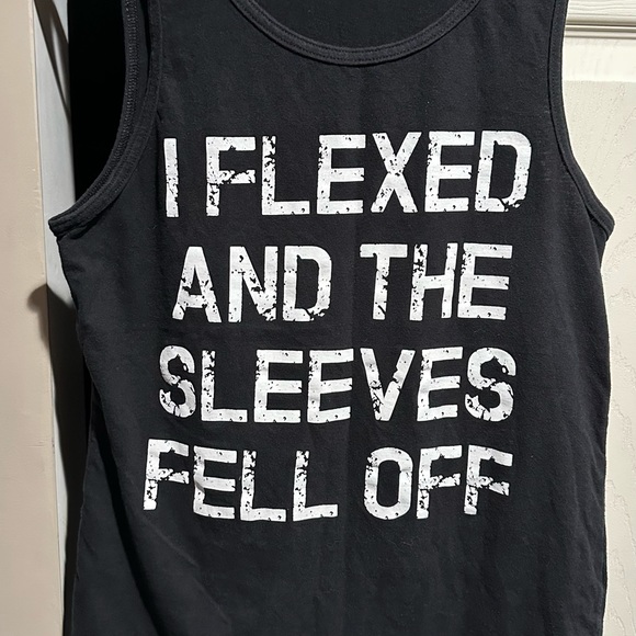 Black and white graphic tank top. Size medium. EUC!! #75 - Picture 3 of 3